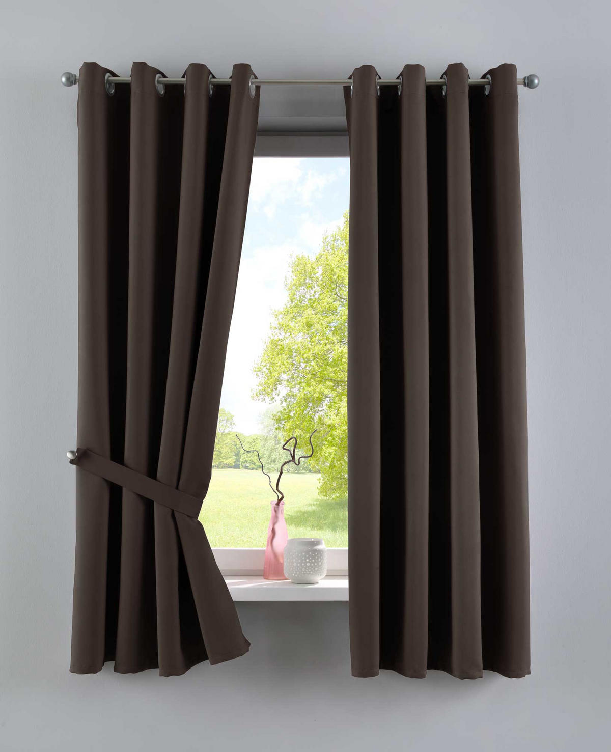 VORHANG »NEW YORK« HxB 245x140 cm Braun - Braun, Textil (140/245cm) - Gardinenbox