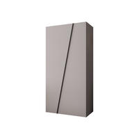 DREHTÜRENSCHRANK Zen 100 cm - Kaschmir/Schwarz, Holzwerkstoff/Kunststoff (100/202/50cm) - MIRJAN24