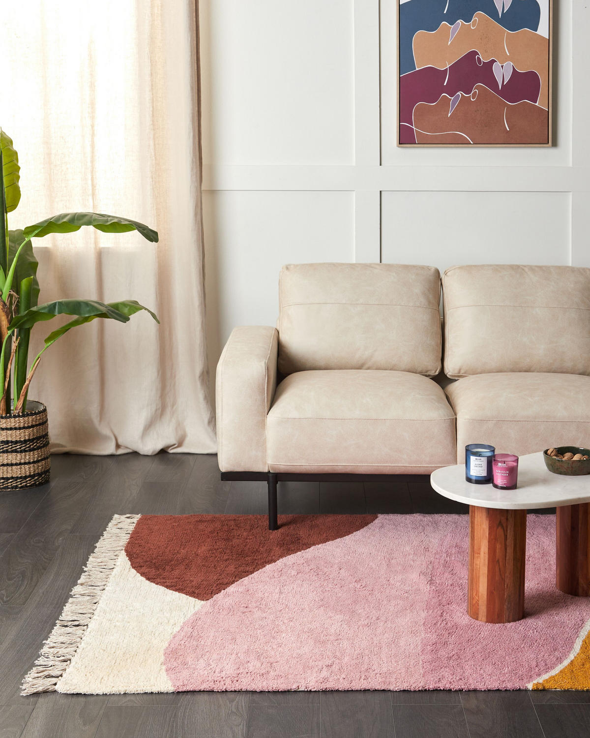 KOBEREC Růžový 140/200 cm Bavlna Xinali - růžová, textil (140/200cm) - Beliani