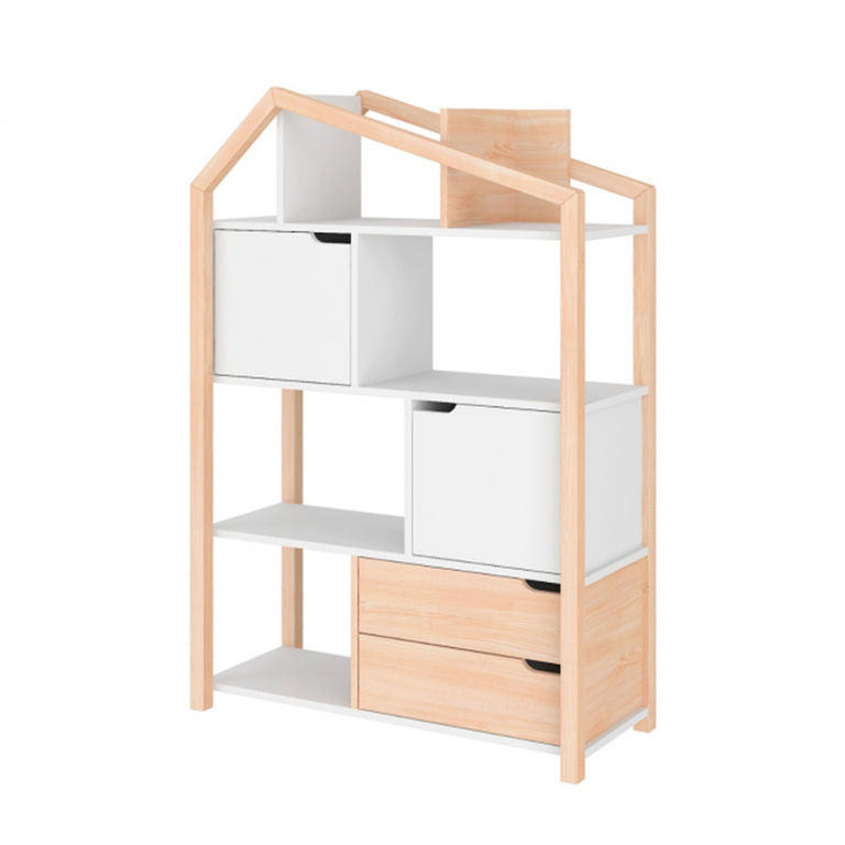 POLICA ZA KNJIGE Drvo i bijelo - bijela, drvni materijal (89/130/31cm) - Petits-meubles