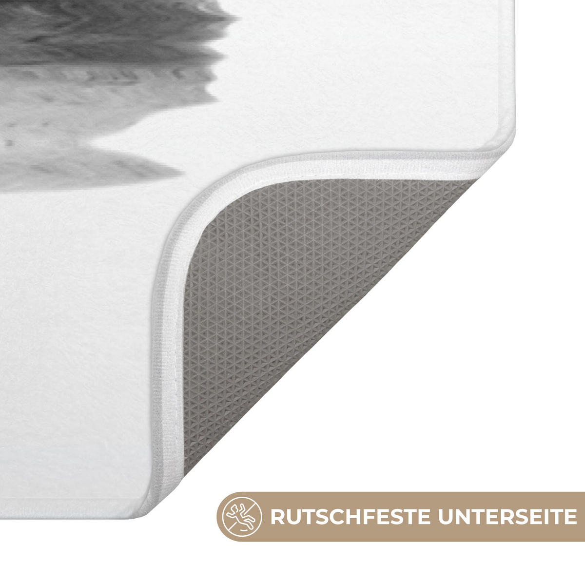 KOUPELNOVÁ PŘEDLOŽKA Kameny - Lotos - Bílý - Voda - Zen 120x60 cm - bílá, textil/plast (120/60cm) - OnlyWow
