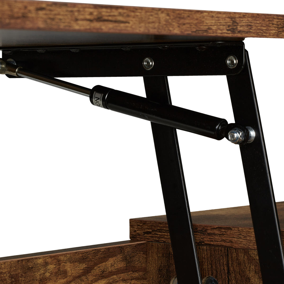 COUCHTISCH - Schwarz/Braun, Holzwerkstoff/Metall (40/100/46cm) - Relaxdays