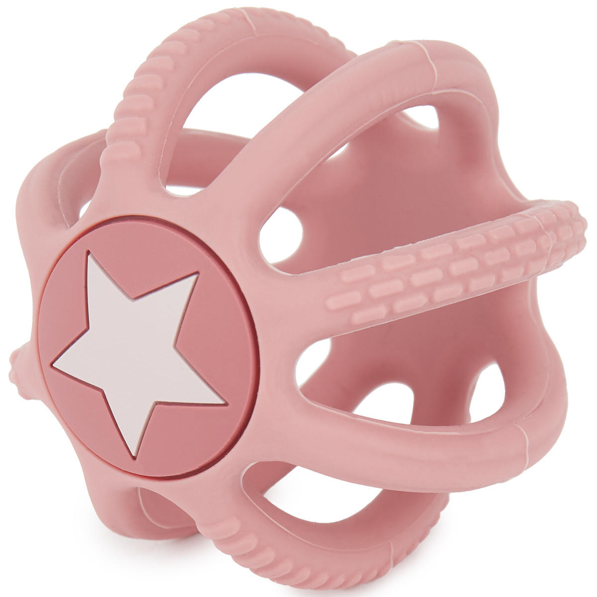 BEISS- und Greifball Silikon Rosy 2er Set - Multicolor, Kunststoff (7/7cm) - Bieco Spielwaren