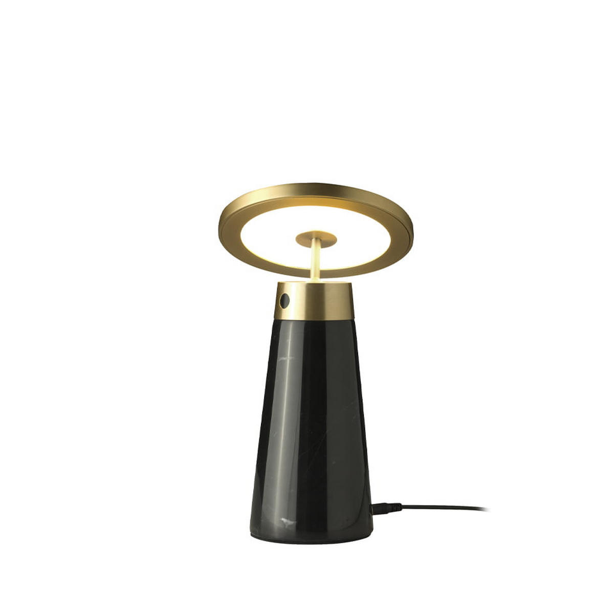 TISCHLAMPE Stahl Schwarz , Gold - Goldfarben/Schwarz, Metall (16/16/26cm) - ANGEL CERDA
