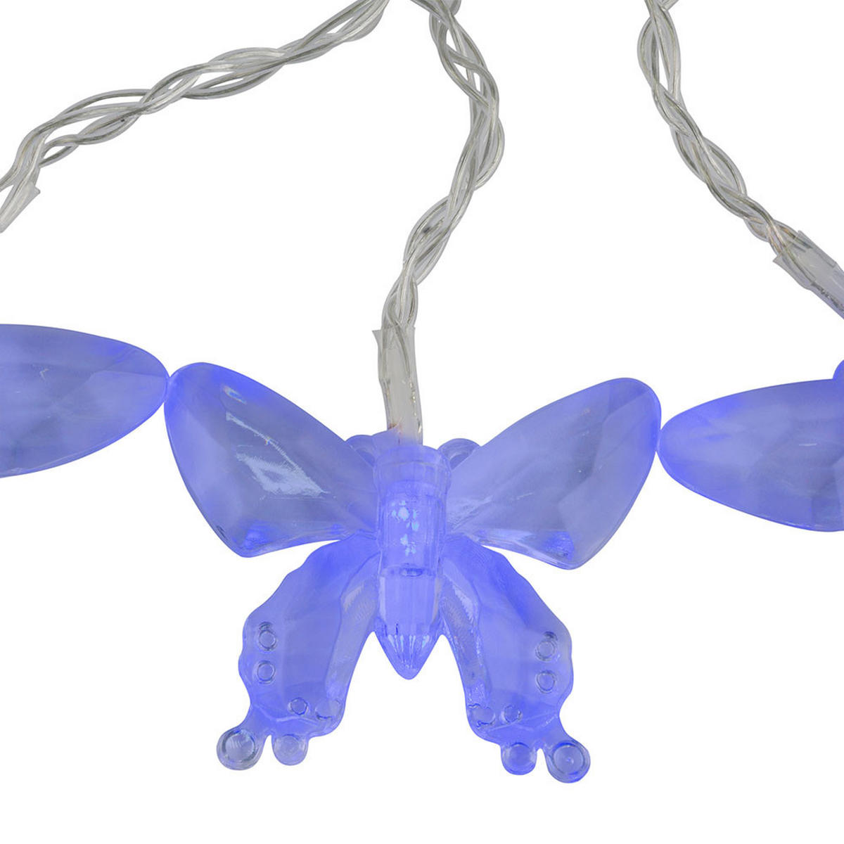 LED AUSSENLEUCHTE Lichterkette Schmetterling Klar - Klar, Kunststoff (470/6/5cm) - Globo Lighting