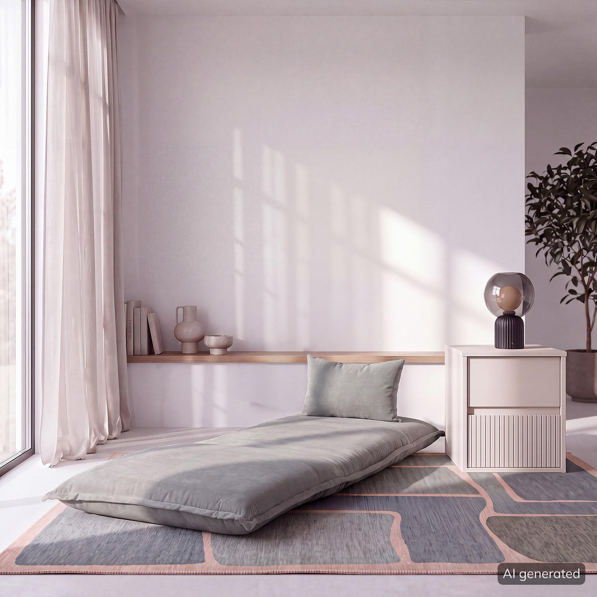 SCHLAFSESSEL - Schwarz/Grau, Textil/Metall (100/64/73cm) - home24