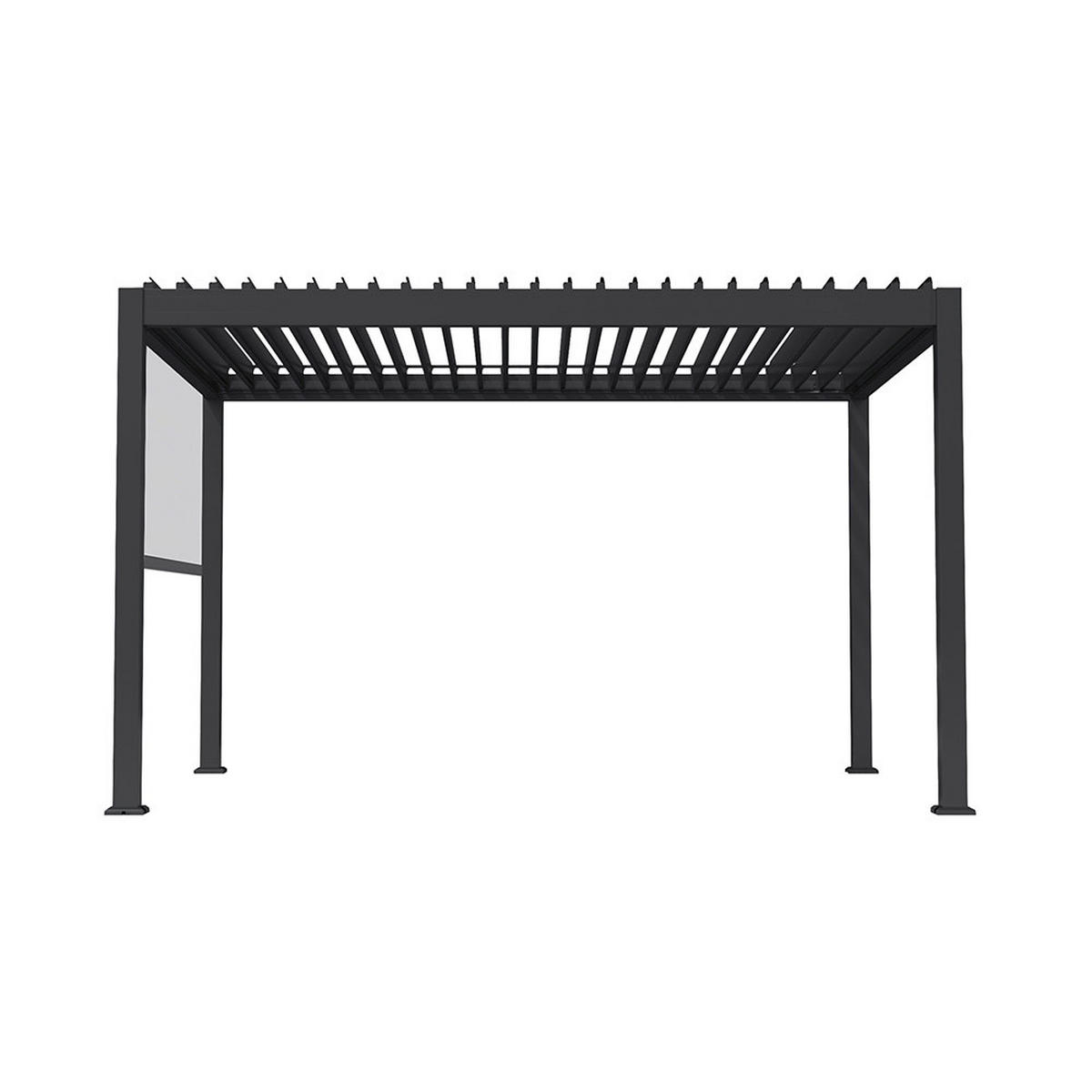 PERGOLA FAYLA - Anthrazit, inkl. 1 x Screen - Anthrazit, Metall (297/250/407cm) - Home Deluxe