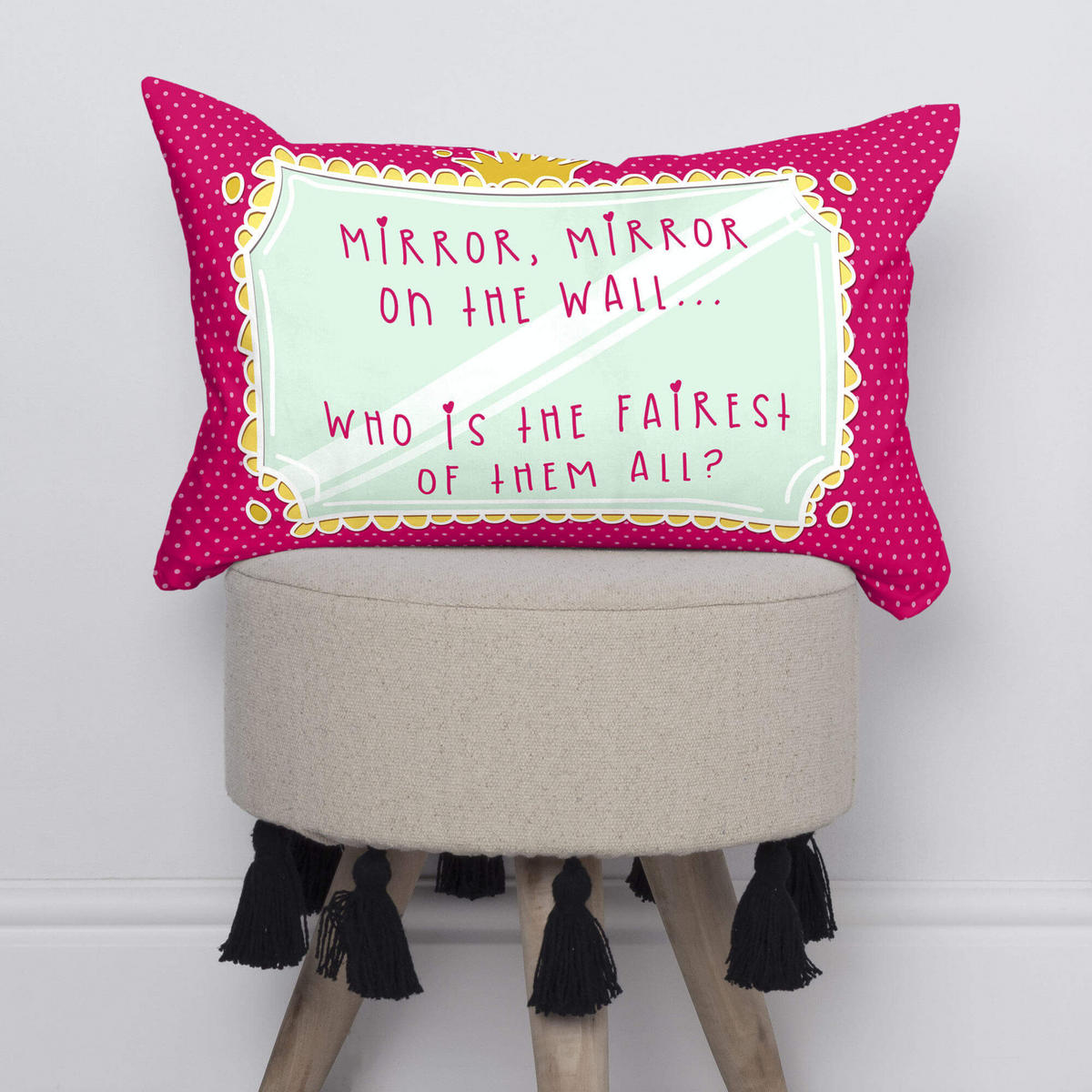 KISSENBEZUG mirror mirror 50x30 cm mehrfarbig - Multicolor, Textil (50/30cm) - Happy Friday