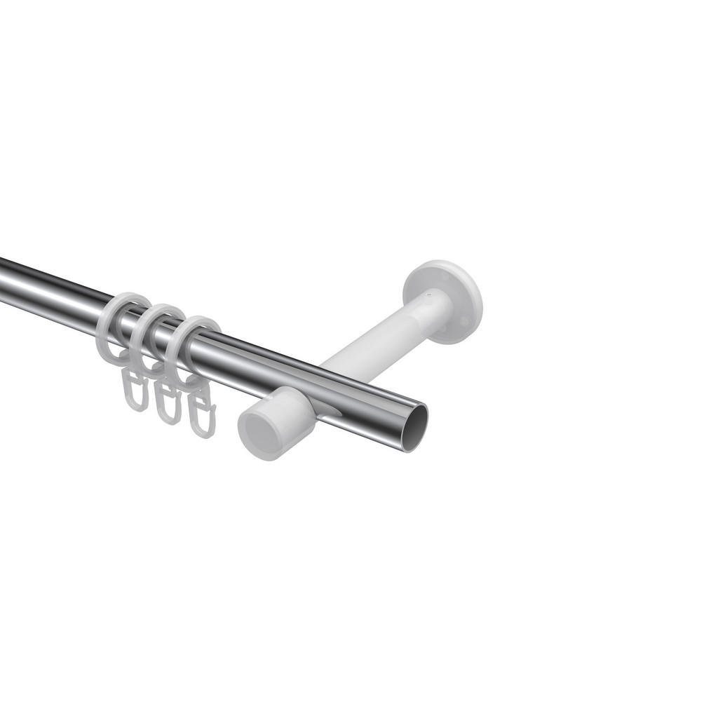 Thumbnail - Interdeco Gardinenstangen-Set, Chrom, Weiß, Metall, 420 cm, Wohntextilien, Gardinen & Vorhänge, Gardinen-Stangen