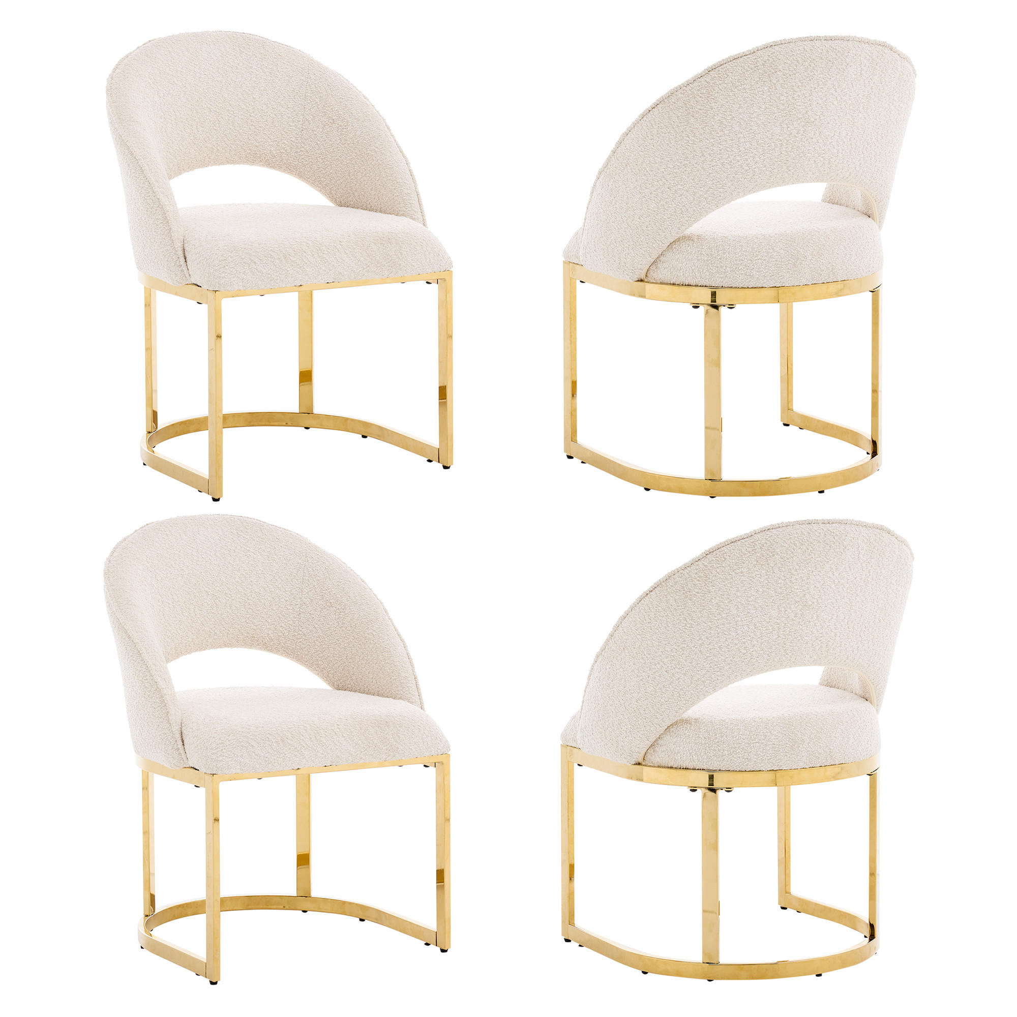 Flieks Esszimmerstühle Beige, Gold 59x80x56 cm