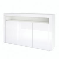 SIDEBOARD Valencia Weiß Hochglanz / Weiß Hochglanz - Weiß Hochglanz, Holzwerkstoff (155/92/40cm) - Vladon