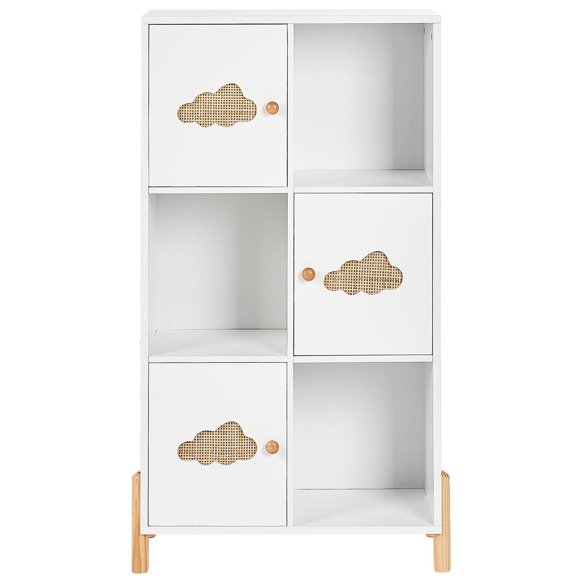 RAFT 111 cm alb Cloudy - maro/alb, compozit lemnos (60/111/30cm) - Beliani