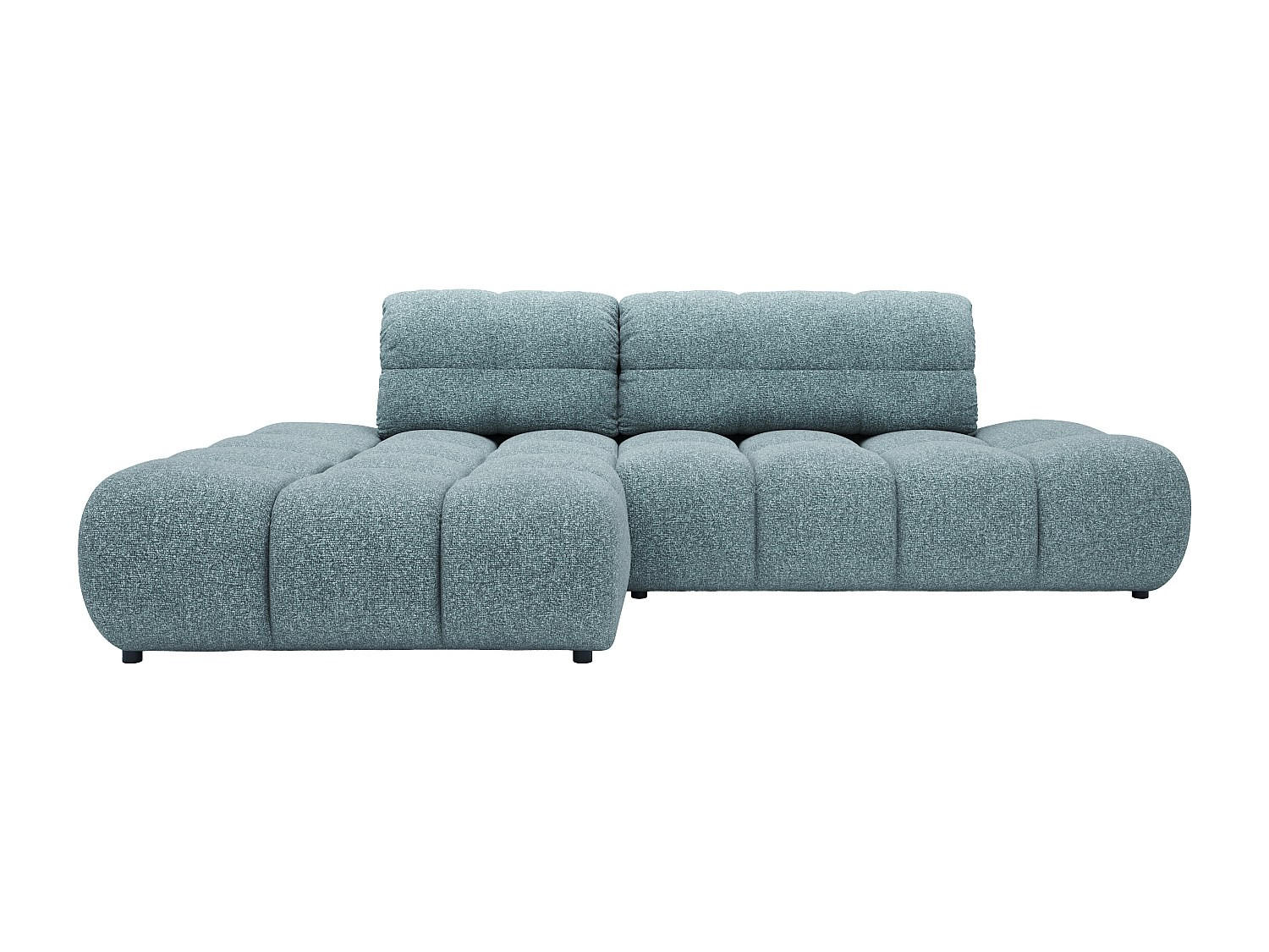 SCHLAFSOFA - 5 Personen - stoff - blau Jocima - Blau, Kunststoff/Textil (292/96/193cm) - Vente-Unique