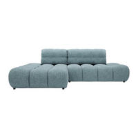 SCHLAFSOFA - 5 Personen - stoff - blau Jocima - Blau, Kunststoff/Textil (292/96/193cm) - Vente-Unique
