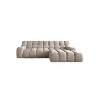 ECKSOFA CAMPILE mit elektrisch verschiebbarem Sitz, Grau, Rechts - Hellbraun, Holz/Textil (288/119cm) - DomoHome