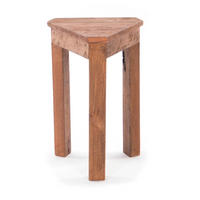 ECK-BEISTELLTISCH Milo Mahagoni Holz, dreieckig naturfarben - Naturfarben, Holz (26/30/45cm) - DESIGN DELIGHTS