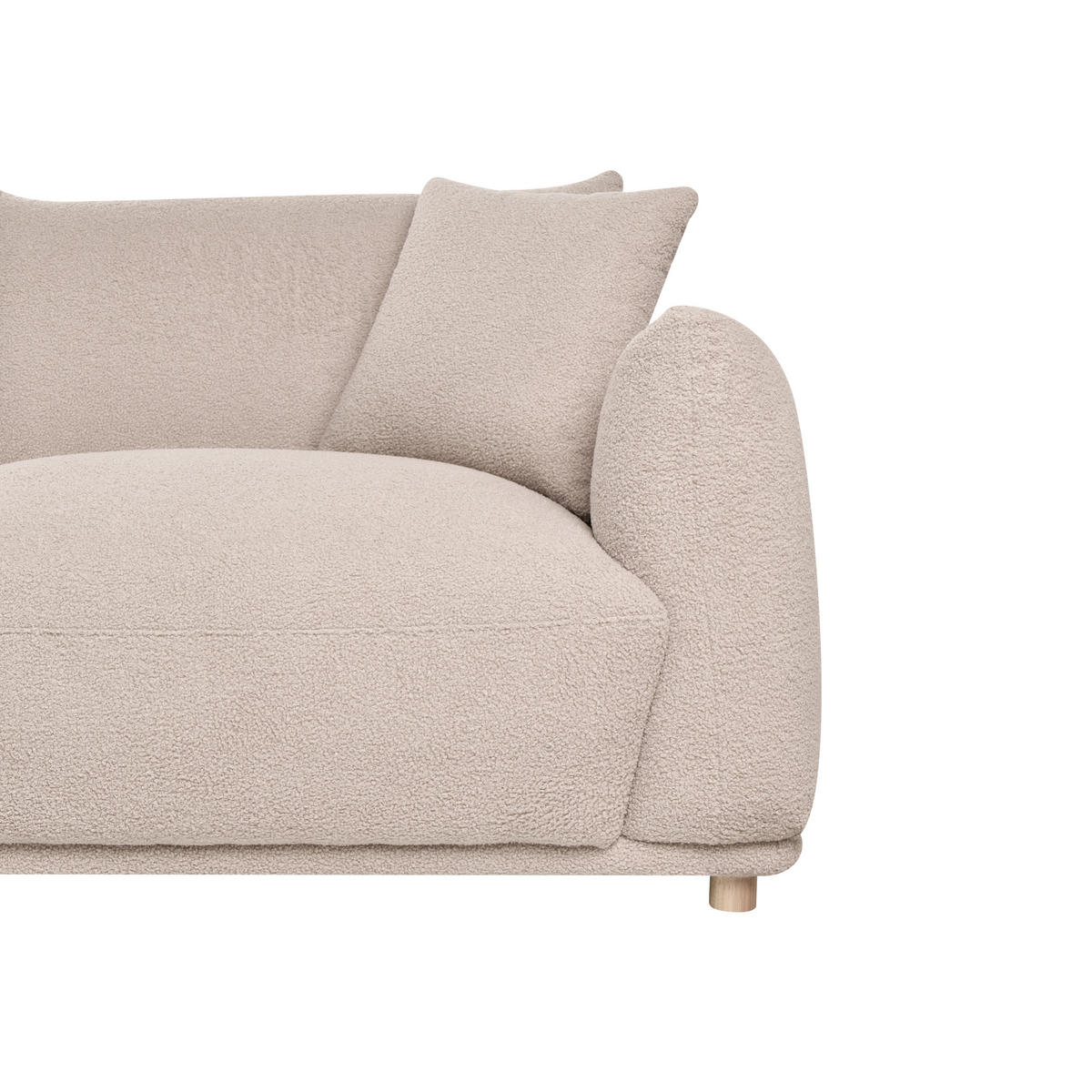 POHOVKA 3-místná Bouclé Béžová Jubek - béžová, textil (214/81/104cm) - Beliani