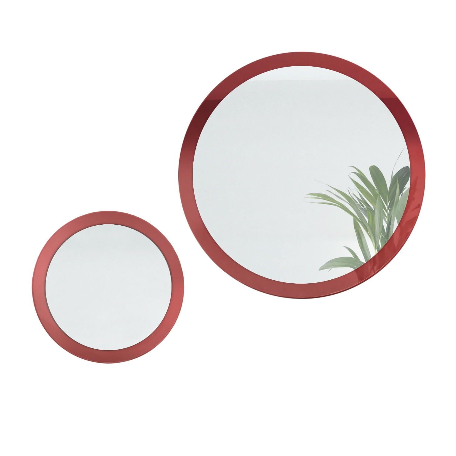 SPIEGEL Globe Bordeaux Hochglanz - Bordeaux, Holzwerkstoff (130/110/2cm) - Vladon