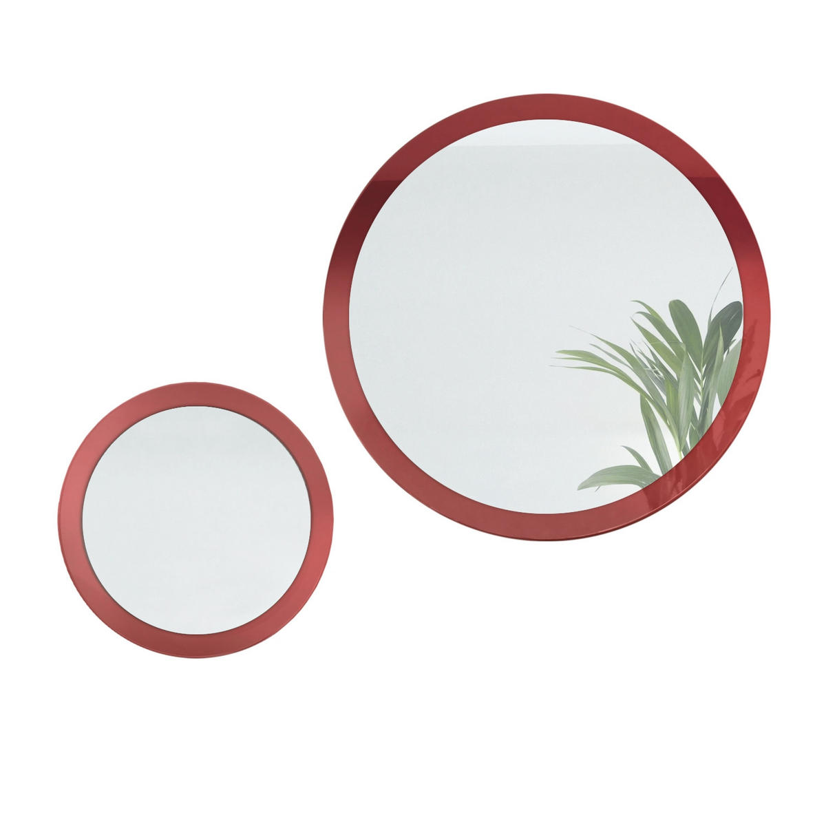 SPIEGEL Globe Bordeaux Hochglanz - Bordeaux, Holzwerkstoff (130/110/2cm) - Vladon