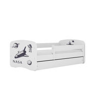 KINDERBETT NASA mit Schublade und Matratze 180/80 - Weiß, Holzwerkstoff (80/180cm) - RAUMHIRSCH FURNITURE