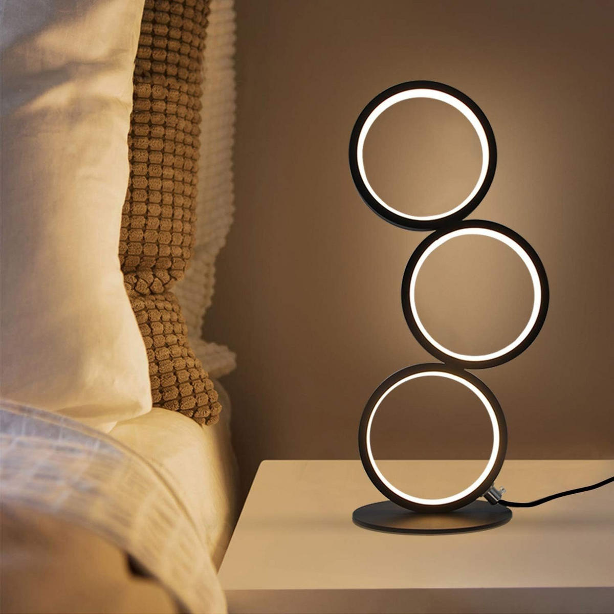 LED-TISCHLEUCHTE Chemnitz 14/14/38 cm - Schwarz, Metall (14/14/38cm) - Nettlife