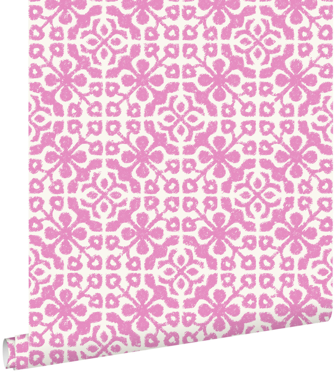 TAPETE abgenutzte Fliesen 53 cm x 10.05 m - Pink, Papier (53/1000cm) - ESTAhome