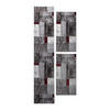 BETTUMRANDUNG Phönix abstraktes Design rot 1 x 67 x 340 cm, 2 x 67 x 140 cm Set 3-teilig - Rot, Kunststoff/Textil (67/620cm)