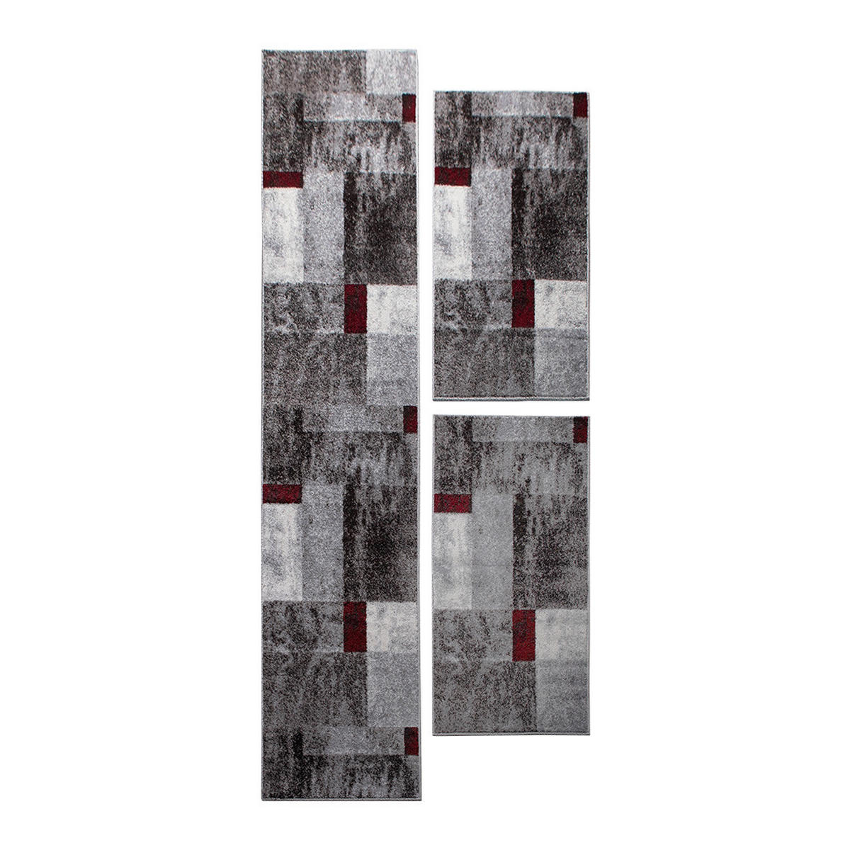 LÄUFER 67/620 cm Phoenix-6042  - Rot/Grau, Design, Kunststoff/Textil (67/620cm) - Novel