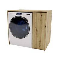 WASCHMASCHINENSCHRANK für Waschmaschine & Wäschetrockner 95/89/66 - Eiche Artisan, Holzwerkstoff (95/89/66cm) - RAUMHIRSCH FURNITURE