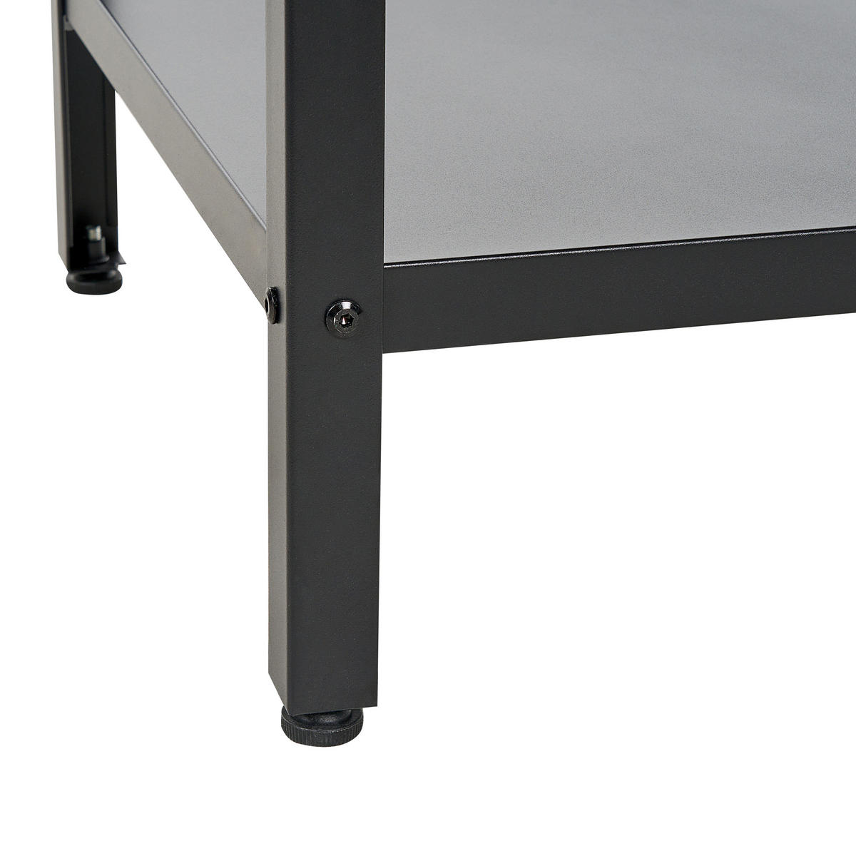 OUTDOOR-KÜCHENINSEL Stahl schwarz 50/50/92 cm Vilama - Silberfarben/Schwarz, Metall (50/90/50cm) - Beliani