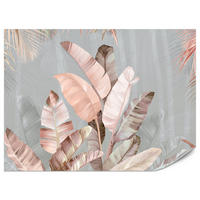 FOTOTAPETA Pre Jedáleň Tropické Pastelové Banánové Listy 400 x 280 cm - hnedá/sivá, papier (400/280cm) - Muralo