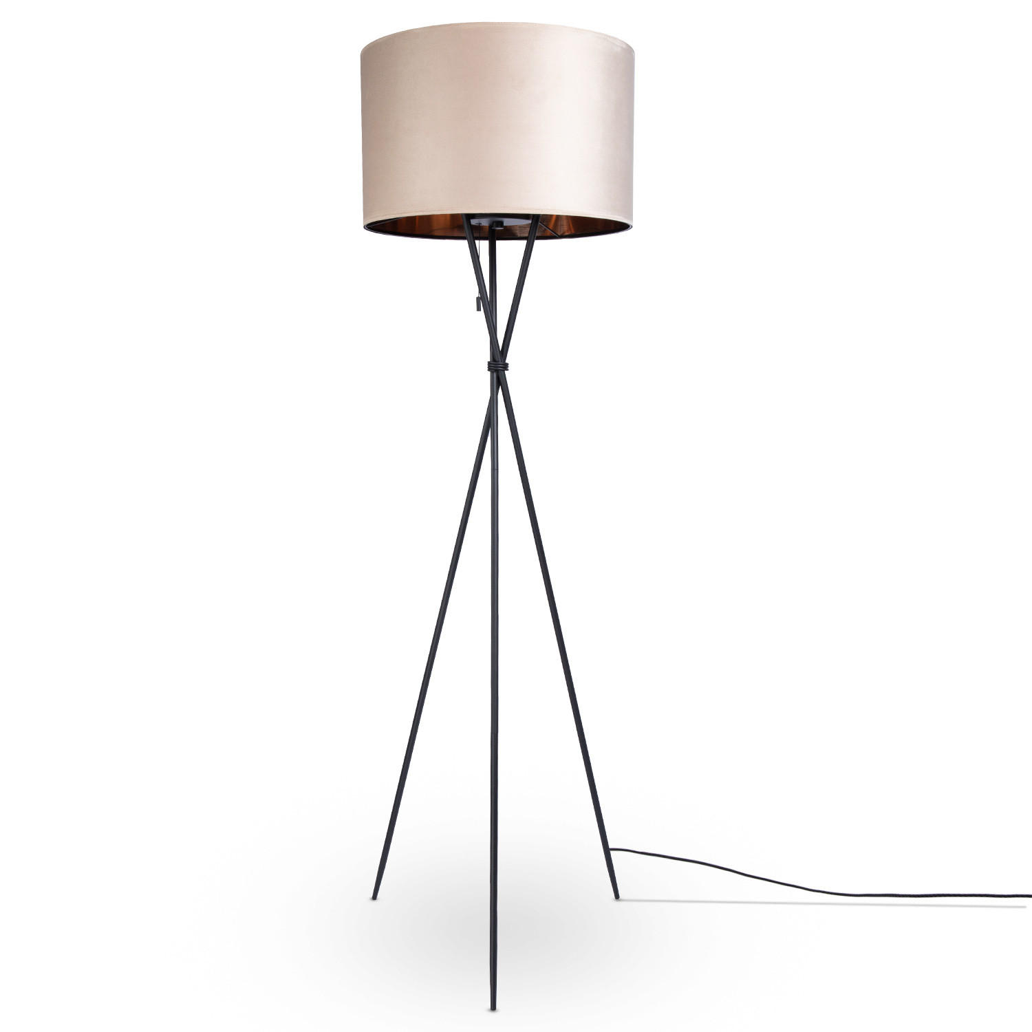 STEHLEUCHTE Kate Fl - Beige, Metall (48/48/177.5cm) - Paco Home