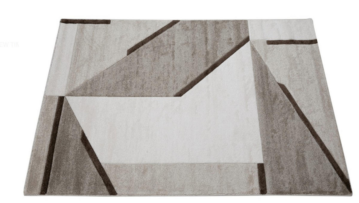 TEPPICH modern Flachgewebe TEMPO Beige 120 x 170 cm - Beige, Textil (120/170cm) - Novatrend