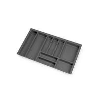 BESTECKEINSATZ Optima Vertex/Concept, Tiefe 500mm, Plattenstärkenstärke 16mm, Modul 800mm, Kunststoff, Anthrazitgrau - Anthrazit, Kunststoff (76.5/5/52cm) - EMUCA