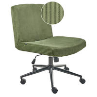 SCHREIBTISCHSTUHL Cord Grün Geddes - Grün, Textil (59/85/71cm) - Beliani