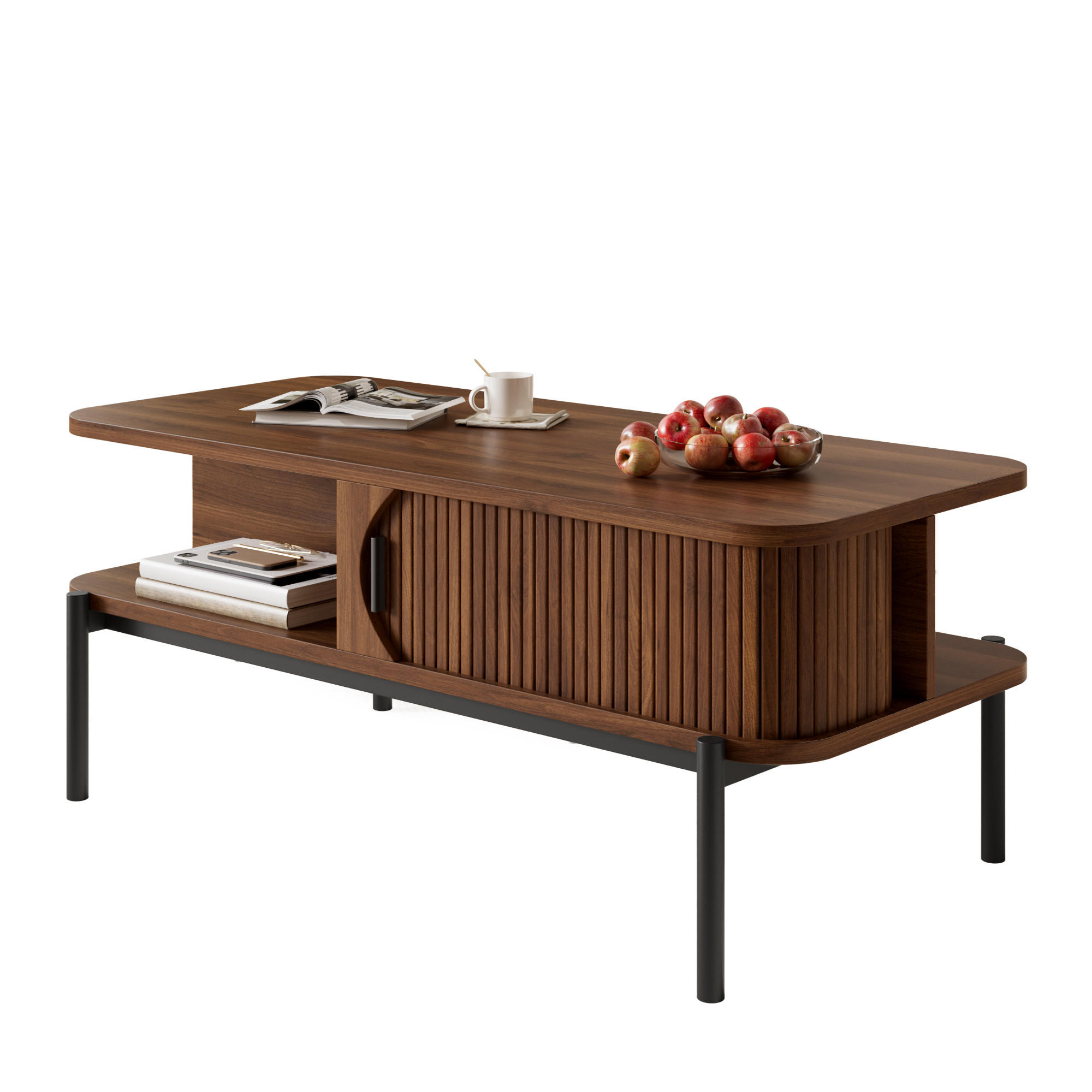 Flieks Couchtisch Walnuss 100x43x45 cm