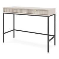 SCHMINKTISCH Kioto in Kaschmir und mit Metallbeinen - Kaschmir/Goldfarben, Holzwerkstoff/Metall (50/104/77cm) - Ravio