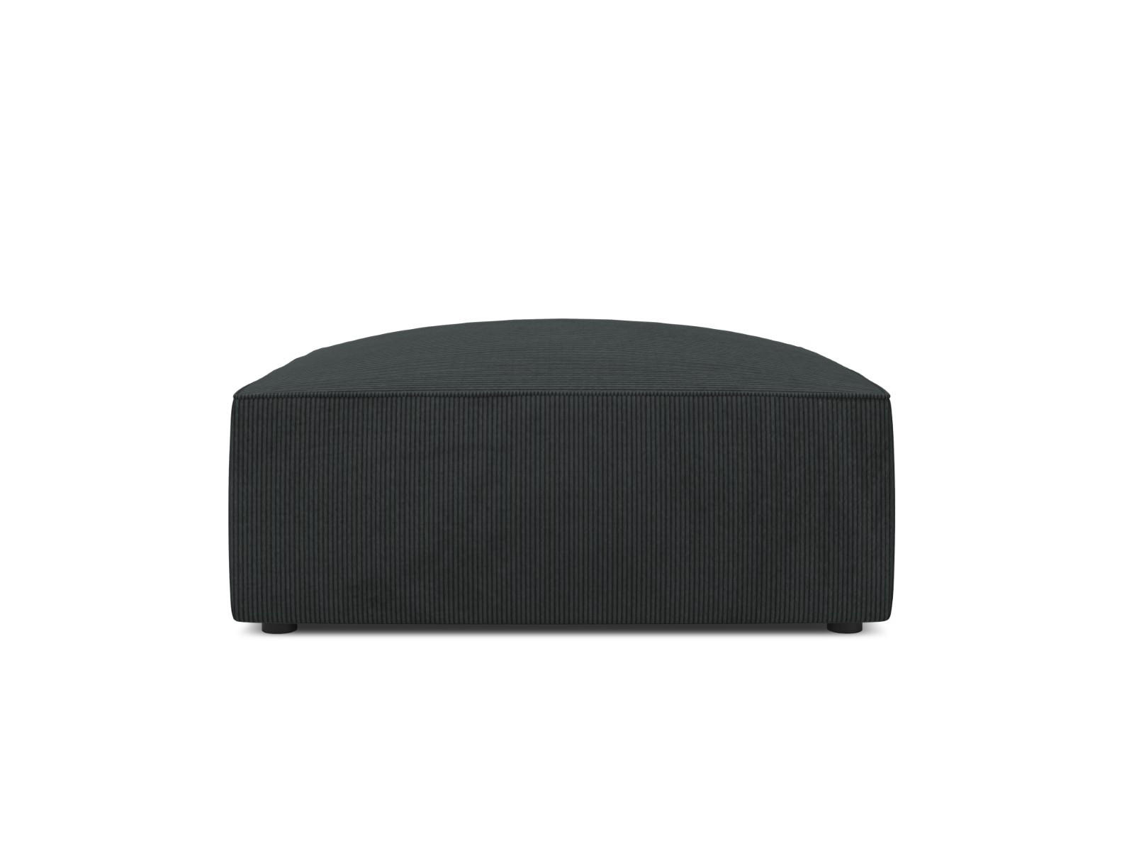 POUF Ruby aus Cord schwarz - Schwarz, Textil (93/40/93cm) - Micadoni