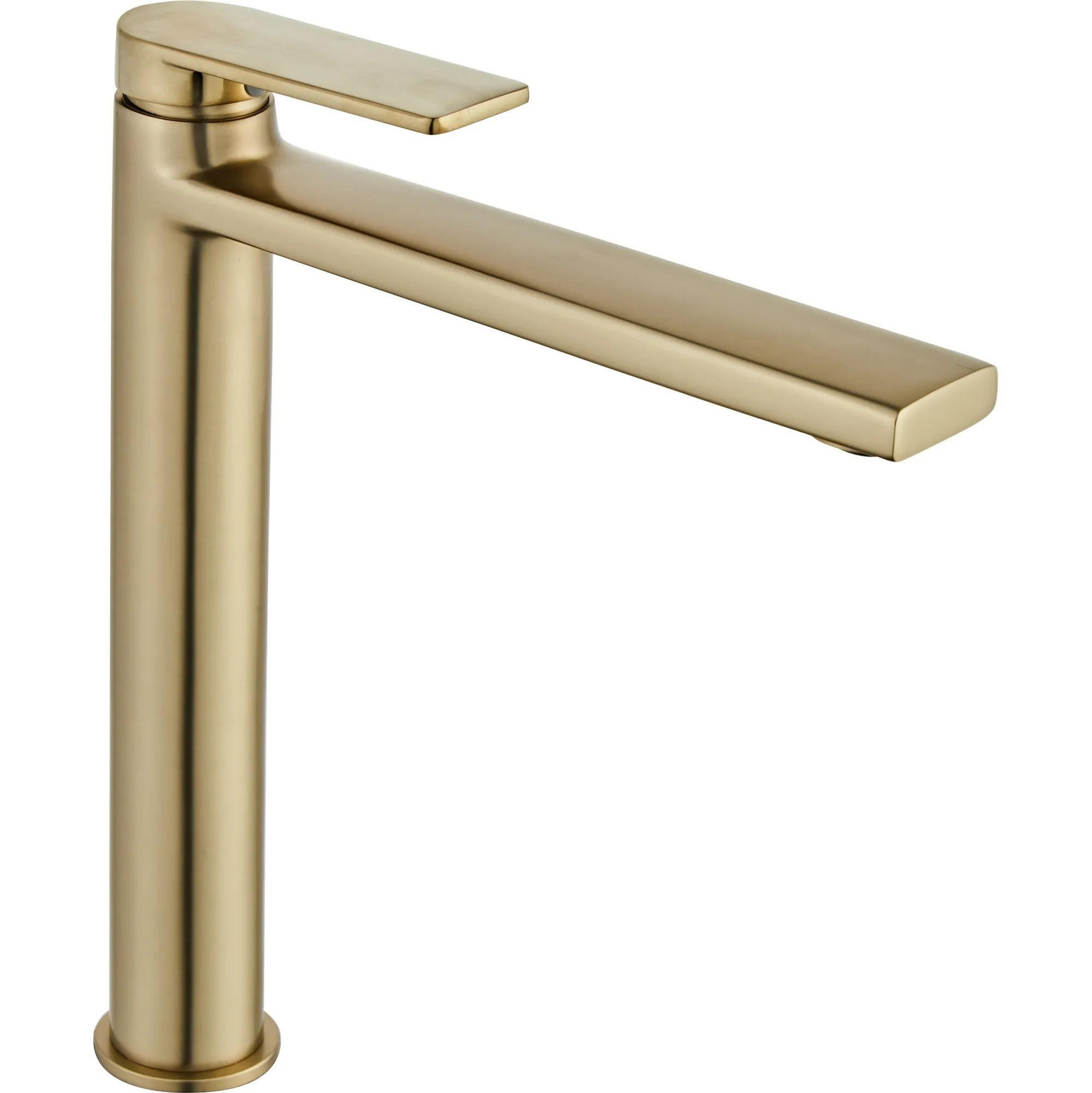 WASCHBECKENARMATUR Rea Verso Brush Gold High - Goldfarben, Metall (4.5/26/20.5cm) - REA