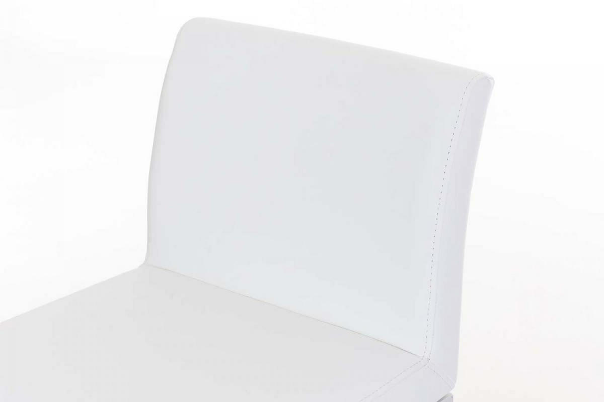 BARHOCKER 2er Set Lederlook Weiß - Weiß, Textil/Metall (42/86/44cm) - CLP