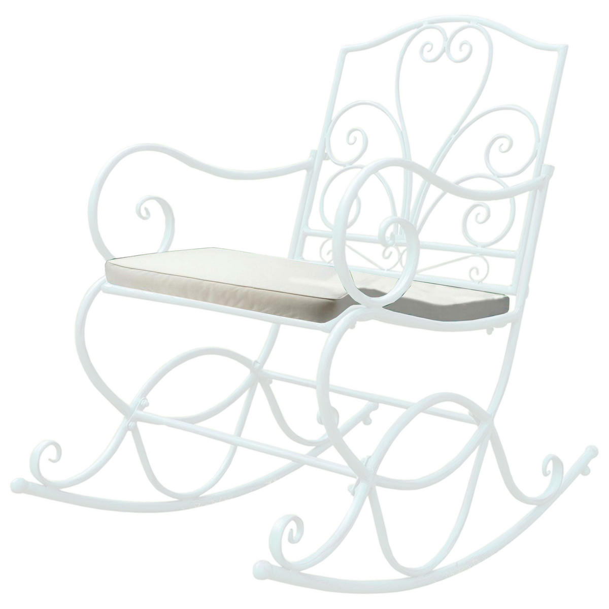 POLSTERAUFLAGE FÜR SCHAUKELSTUHL Cremeweiß - Weiß, Textil (55/5/50cm) - MCW