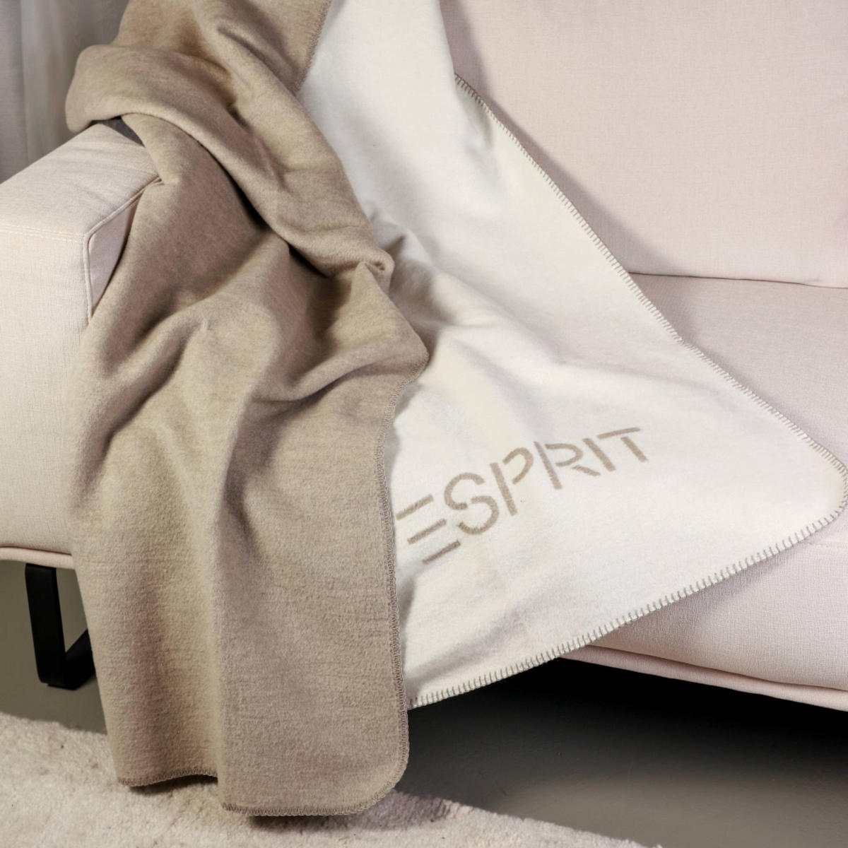 WOHNDECKE FUN - Weiß, Textil (130/170cm) - Esprit