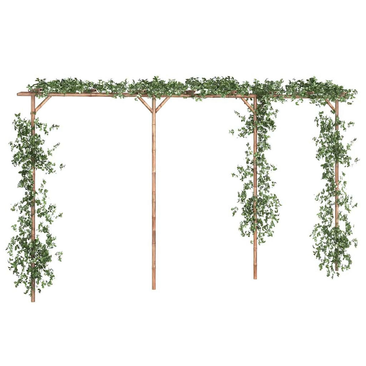 PERGOLA Bambus 385/40/205 Cm - Braun, Naturmaterialien (385/205/40cm) - vidaXL
