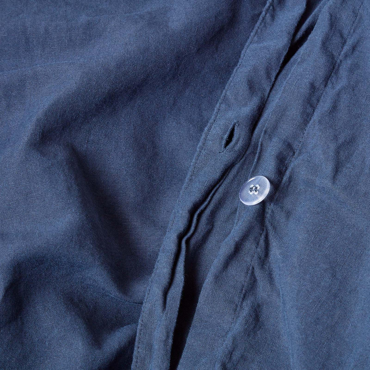 BETTWÄSCHE Leinen - Dunkelblau, Textil (240/220cm) - Homescapes