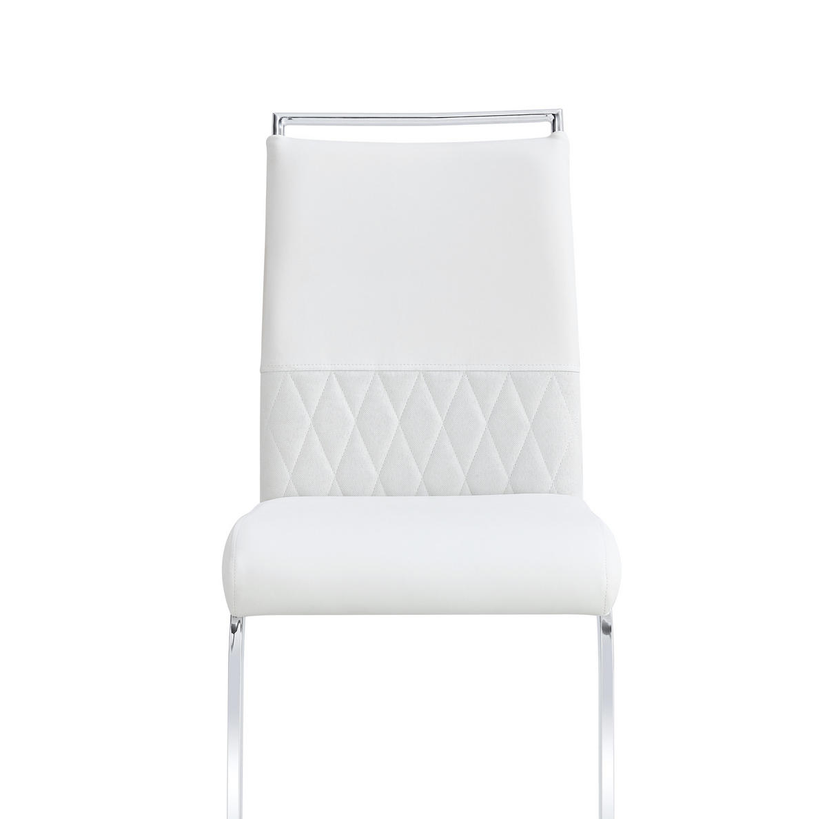 STUHL 2er-Set ergonomisch Weiß Metall - Weiß, Metall (48/95/42cm) - Meubliv