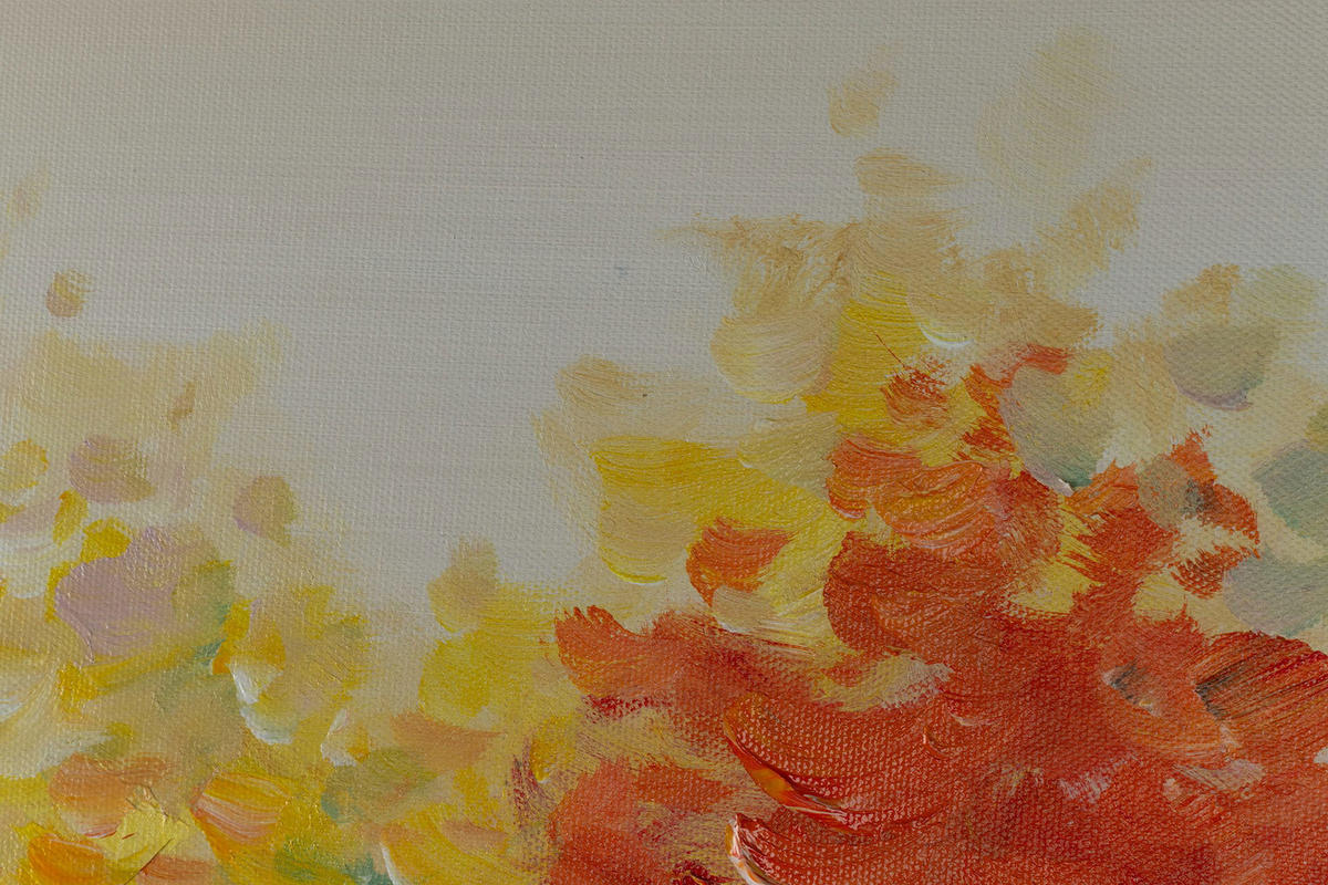 ÖLGEMÄLDE 120/80 cm - Gelb/Braun, Holz/Textil (1.9/80cm) - KUNSTLOFT