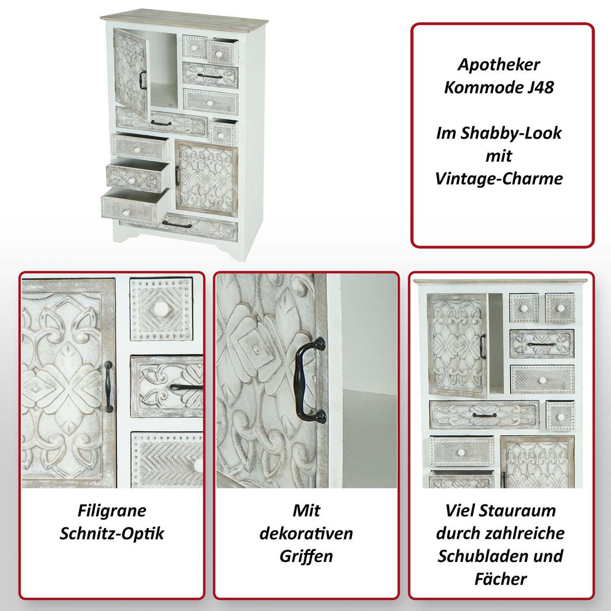 KOMMODE Weiß, Braun - Weiß/Braun, Holzwerkstoff (81/150/40cm) - MCW