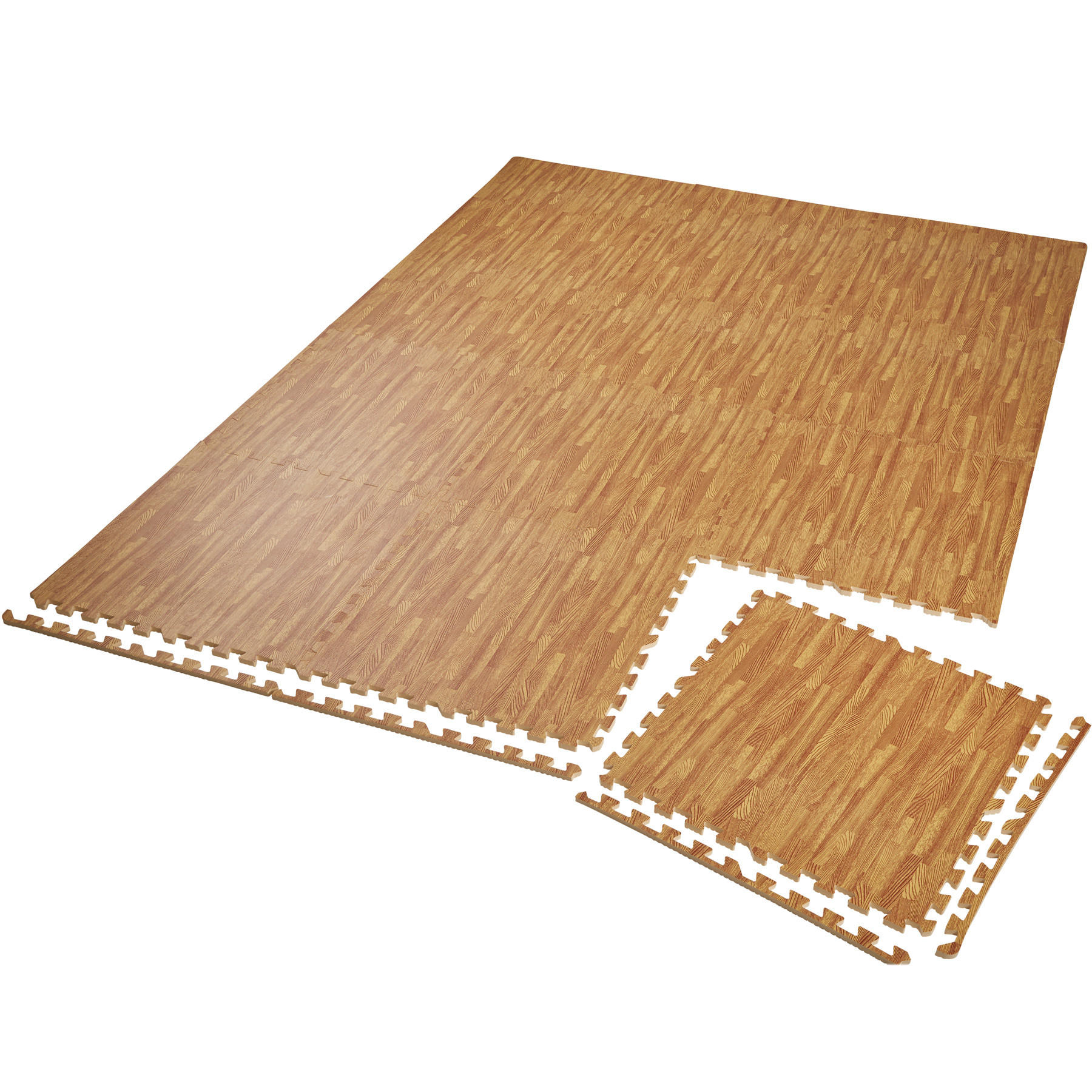 SCHUTZMATTENSET ,leichte Reinigung und flexibel erweiterbar,holzdekor - Eiche Artisan, Kunststoff (124/307cm) - tectake