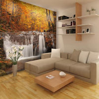 VLIESTAPETE Braun 300/231 cm - Braun/Orange, Textil (300/1cm) - KUNSTLOFT