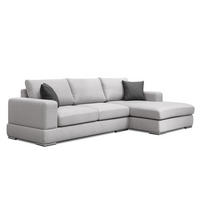 ECKSOFA OTTO 4-Sitzer, hellgrau - Hellgrau, Holzwerkstoff/Textil (279/159cm) - Courtois Laville